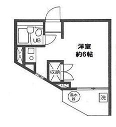 ブランノーヴァ西日暮里 1階ワンルームの間取り