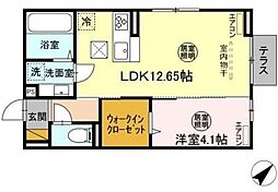 Sera 1階1LDKの間取り