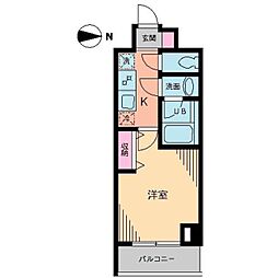 パロス・コート 1Kの間取図画像