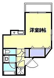 エルム宿河原 1Kの間取図画像
