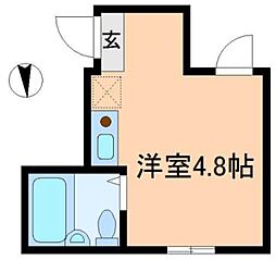 エスポワール町屋弐番館 ワンルームの間取図画像