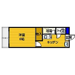 グランドハイツ室見 1Kの間取図画像