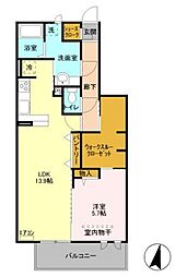 LilyBelle 1LDKの間取図画像