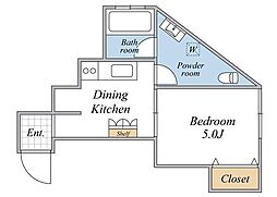 ベストクリア 1階1DKの間取り
