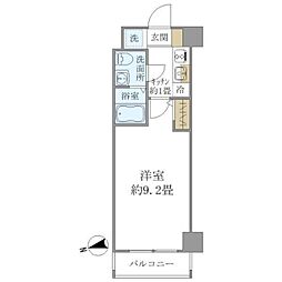 都営三田線 芝公園駅 徒歩2分の賃貸マンション 2階1Kの間取り