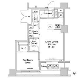 コンフォリア新川 1LDKの間取図画像