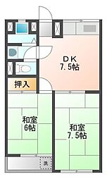 舞松原ビル 2DKの間取図画像