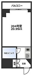 シルバープラザ恵比寿 1Kの間取図画像