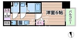 Osaka Metro谷町線 野江内代駅 徒歩8分の賃貸マンション 10階1Kの間取り