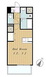 リシェス中屋 ワンルームの間取図画像