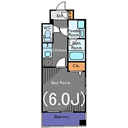 ZOOM渋谷富ヶ谷 9階1Kの間取り