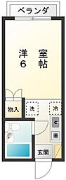 グリーンハイツ 1Kの間取図画像