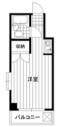 BAU富士見 ワンルームの間取図画像