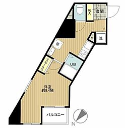 ヴェルステージ国分寺 1Kの間取図画像