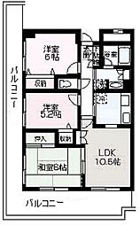 アクシス 3LDKの間取図画像