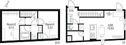 用賀レーベル 2LDKの間取図画像