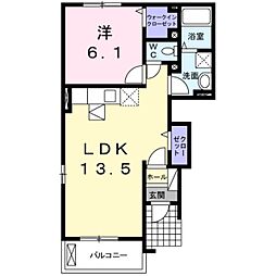 コーラルリーフ 1LDKの間取図画像