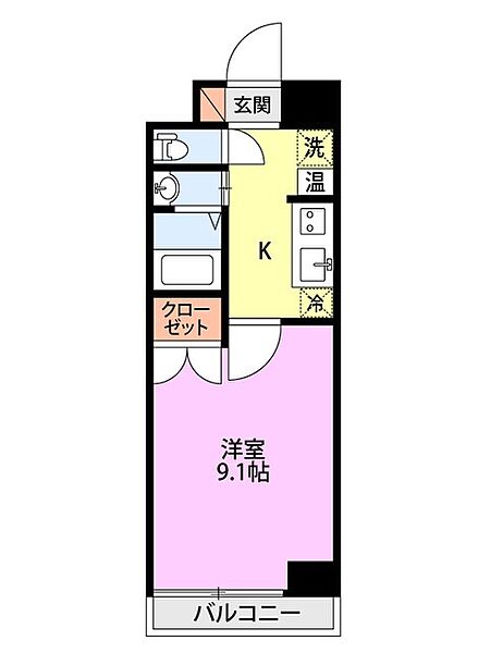 グレイスハイツ東中通 404｜新潟県新潟市中央区東中通２番町(賃貸マンション1K・4階・29.64㎡)の写真 その2