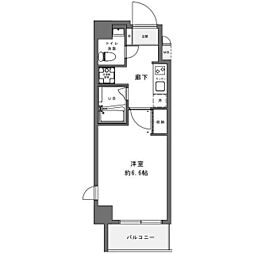 ポワールレザン 1Kの間取図画像
