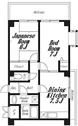 ユーホリア経堂 2DKの間取図画像