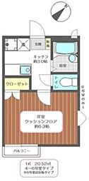 シャンフェルト西落合 1Kの間取図画像