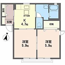 パストラルＡ 102 ｜ 秋田県秋田市仁井田二ツ屋１丁目4-33（賃貸アパート2K・1階・42.00㎡） その2