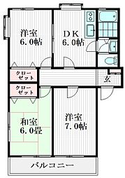 間取図画像 3DK