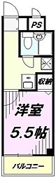 ミパラシオ 1Kの間取図画像