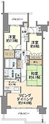 グランドメゾン東戸塚6番館 8階3LDKの間取り