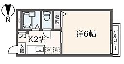リヴィエール・ド・カワワ 1Kの間取図画像