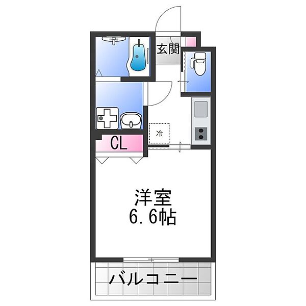 ソラーナメゾン近畿大学前 ｜大阪府東大阪市小若江３丁目(賃貸アパート1K・2階・22.30㎡)の写真 その2