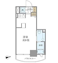 JR中央線 吉祥寺駅 徒歩4分の賃貸マンション 12階ワンルームの間取り
