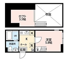 レガーロ西横濱 1Kの間取図画像