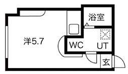 CONTEL西五反田 3階ワンルームの間取り