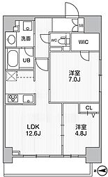 THEパームス熊野前 2LDKの間取図画像