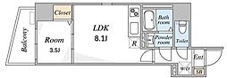 VELAOS HAKUSAN 1LDKの間取図画像