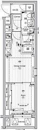 PREMIUMCUBE東高円寺 1DKの間取図画像