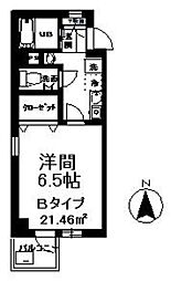 JR中央線 三鷹駅 徒歩2分の賃貸マンション 4階1Kの間取り