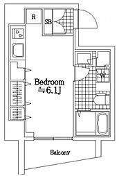 ドルチェ東京府中・弐番館 ワンルームの間取図画像