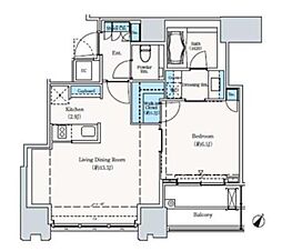 ＴＨＥ　ＲＯＰＰＯＮＧＩ　ＴＯＫＹＯ　ＳＵＰＥＲＩＯＲ　ＲＥ 8階1LDKの間取り