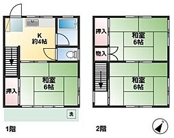 新井連棟貸家 H棟 1階3Kの間取り