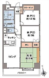 第3SKビル 3LDKの間取図画像