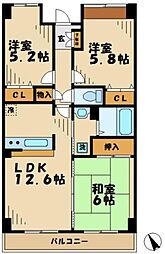 ドルチェコート 3LDKの間取図画像