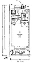 AXAS西高島平 3階1Kの間取り