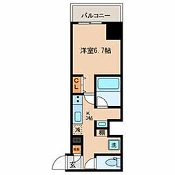 Feliz小石川 3階1Kの間取り