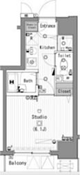 ガラ・シティ大森 1Kの間取図画像