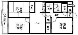 ダンデライオン鵠沼 3DKの間取図画像