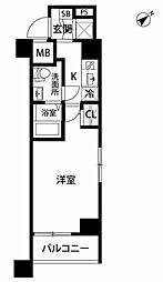 ヴォーガコルテ世田谷代田 3階1Kの間取り