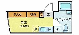JR京浜東北・根岸線 北浦和駅 徒歩4分の賃貸マンション 3階ワンルームの間取り