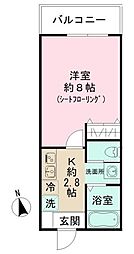 キャメル南流山8 3階1Kの間取り